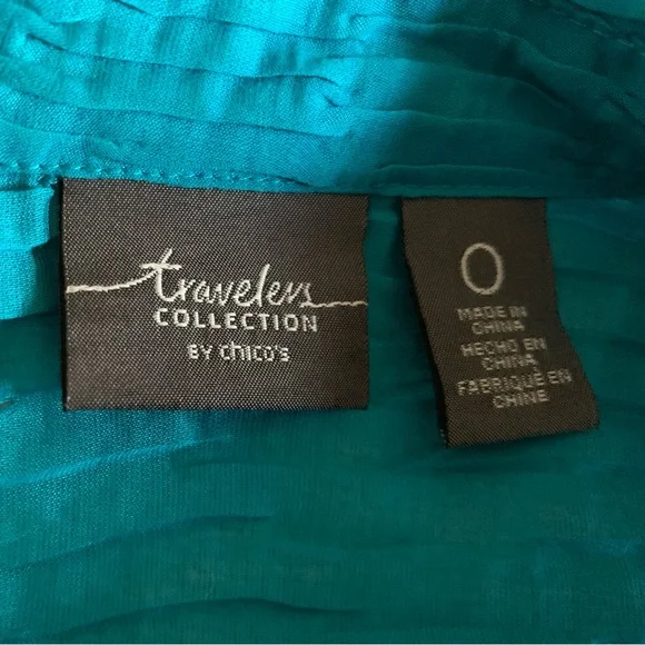 Chico’s turquoise lightweight jacket size 0 in Chico’s (small) - Picture 9 of 9